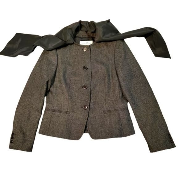 Max Mara brown woolen blazer size 8 (European 38) virgin wool 85% - Picture 1 of 16